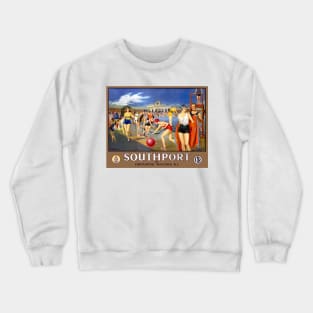 Vintage Travel Poster England Southport Crewneck Sweatshirt